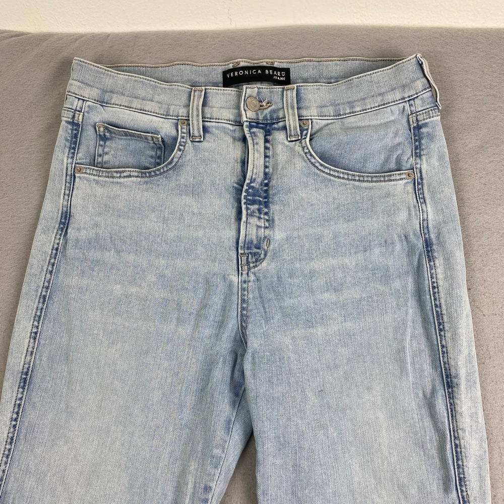 Veronica Beard womens Carson Ankle Flare High Rise Jeans 31x28 everest Wash - Picture 2 of 13